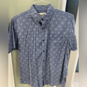 Howler Brothers shell geometric pattern button down short sleeve shirt - Medium
